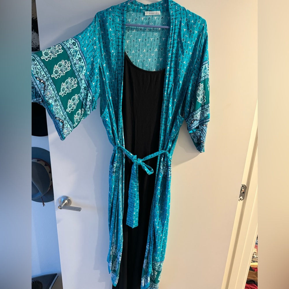 Kimono/Robe Western Style Teal